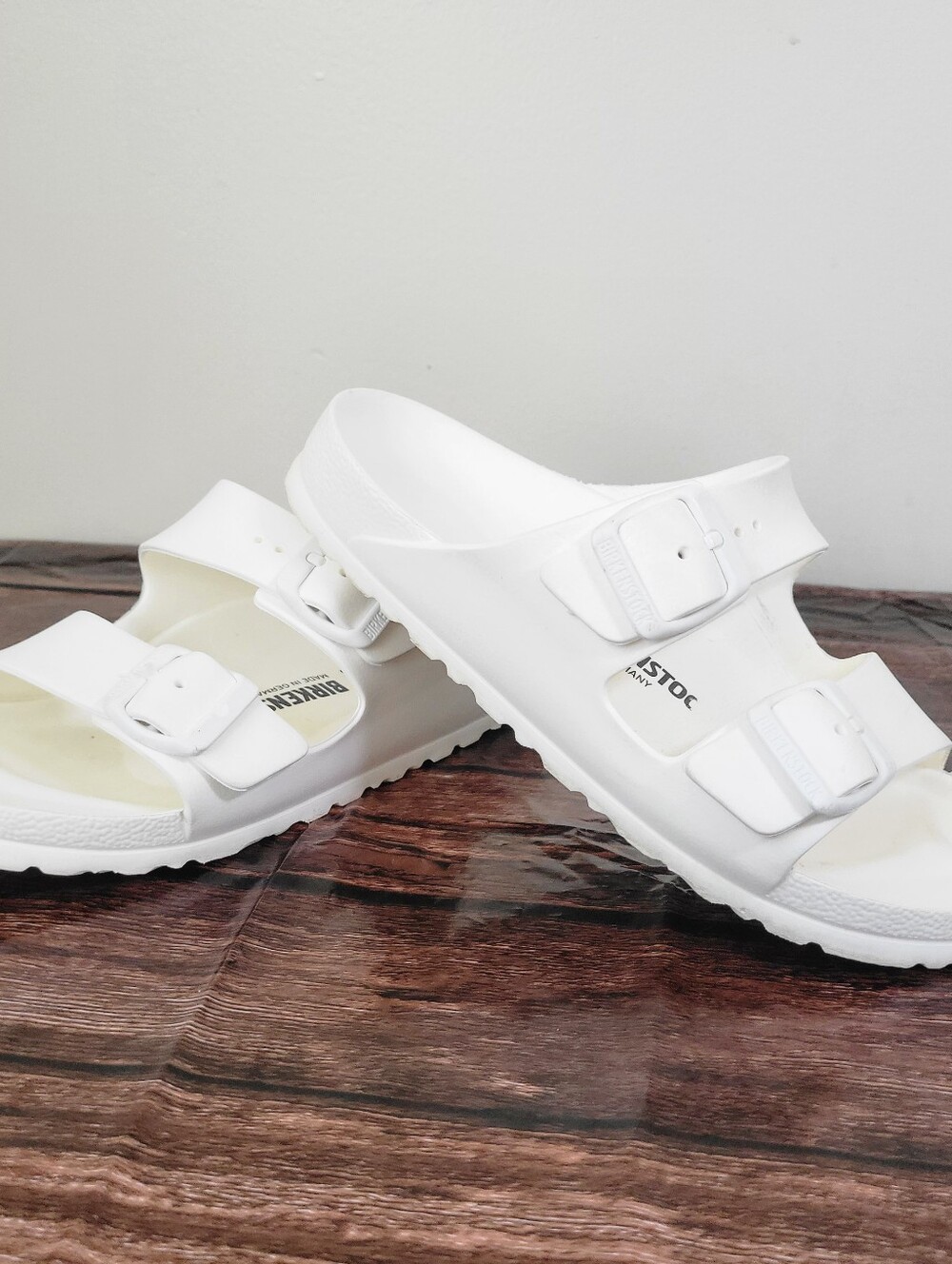 Birkenstock Arizona EVA White Waterproof Double Strap Slide Sandals Womens 36